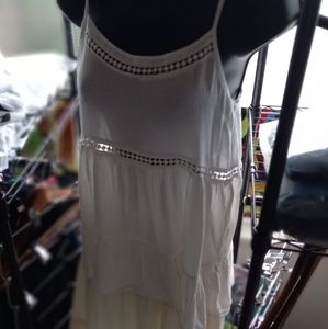 Cream flare shirt and flare skirt